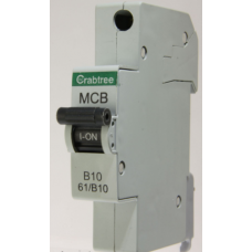 Crabtree 61/B10 Starbreaker 1 Module Single Pole Type B Miniature Circuit Breaker MCB 10A 6kA (Brand New)