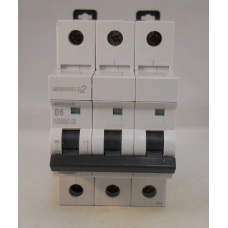 MEM MCB 6 Amp Triple Pole 3 Phase Breaker Type B 6A B6 Memshield 2 (Brand New)