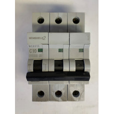 MEM MCB 10 Amp Triple Pole 3 Phase Breaker Type C 10A C10 Memshield 2 (Brand New)