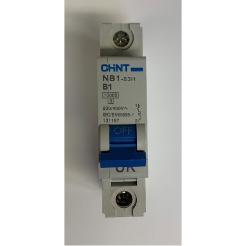 CHINT Nb1-63H-B1 - 1a Type B Single Pole MCB (Brand New)