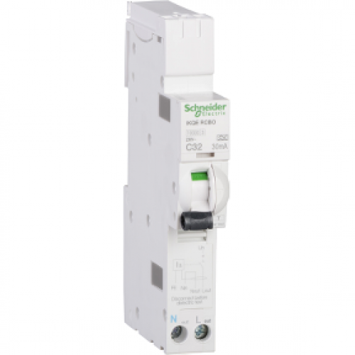 Schneider SEE132C03 SquareD Loadcentre iKQ 1 Module Single Pole Type C RCBO 32A 10kA 30mA