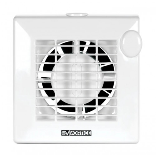 Vortice 11211 Punto M100/4" T White Wall Axial Extractor Fan With Adjustable Timer 100mm / 4 Inch 240V