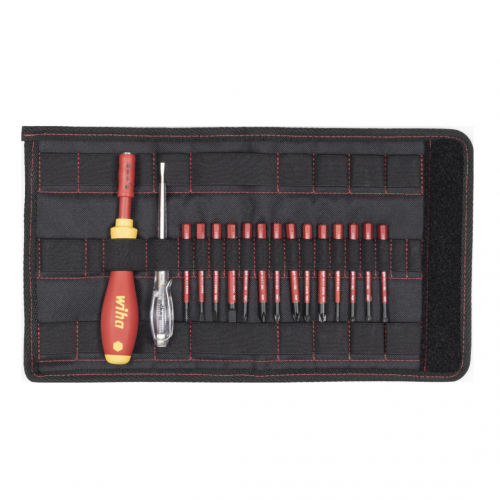 Wiha 16 Piece slimVario® SoftFinish VDE Interchangeable Screwdriver & Bit Set