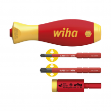 Wiha 4 Piece VDE easyTorque Electric slimVario® Screwdriver Set With SL/PZ SlimBits