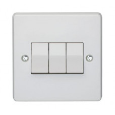 Crabtree Plate Light Switch 3G 2Way SP 10A