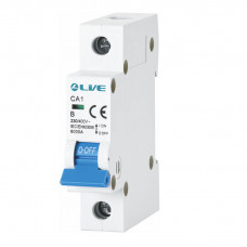 Live Electrical Single Pole MCB B Curve: 6A-63A