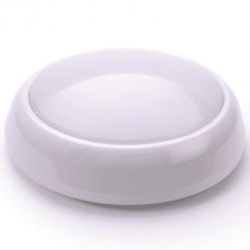 Hispec Pacific 15W LED Decorative Round Bulkhead with Emergency Sensor, 4000K, 1200lm, IP65, White