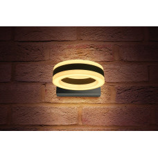 Integral LED Outdoor Ciclo Wall Light 11W:  Dark Grey - Warm White