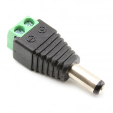 Male Power Connector CCTV Screw Terminal 2.1mm - DC2.1