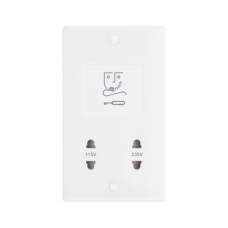 Selectric Smooth 2 Gang 115/230V Dual Voltage Shaver Socket