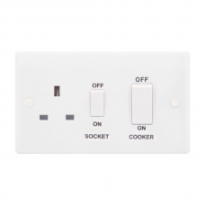 Selectric Smooth 45A DP Switch and 13A Switched Socket