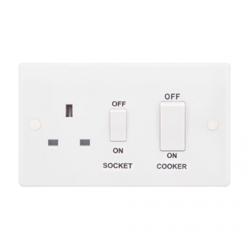 Selectric Smooth 45A DP Switch and 13A Switched Socket