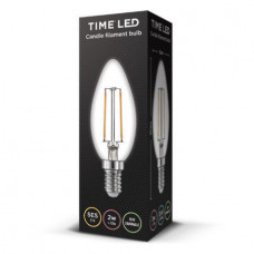 Time LED Candle 2W E14 Non Dimmable Warm White Bulb