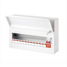 Live Electrical 14 Way Metal Clad Consumer Unit c/w 100A Main Switch (12 Usable Ways)