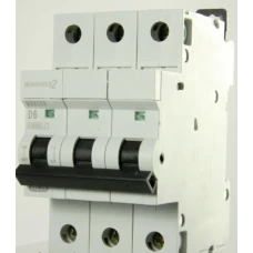 MEM MCB 6 Amp Triple Pole 3 Phase Breaker Type D 6A D6 Memshield 2 (Brand New)
