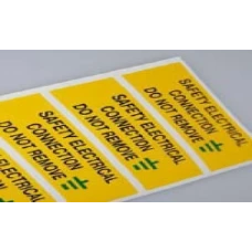 SES WLLF50YBG Warning Elec Label Pk-5