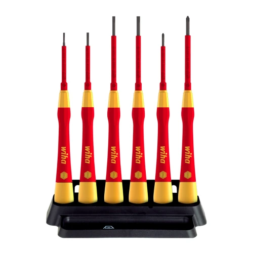 Wiha 6 Piece PicoFinish® VDE Micro Precision Slot/Phillips Screwdriver Set