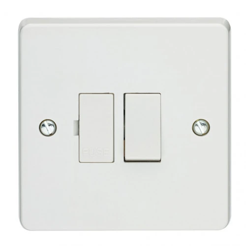 Crabtree 13A Double Pole Switched Fused Connection Unit With Neon Printed 'Fan'