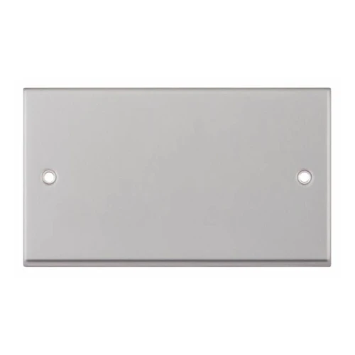 Selectric 7M-Pro Satin Chrome 2 Gang Blank Plate
