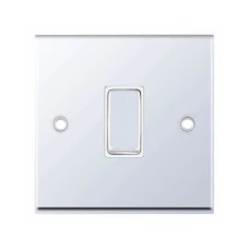 Selectric 7MPRO-307 Polished Chrome 1 Gang 10A Intermediate Switch with White Insert