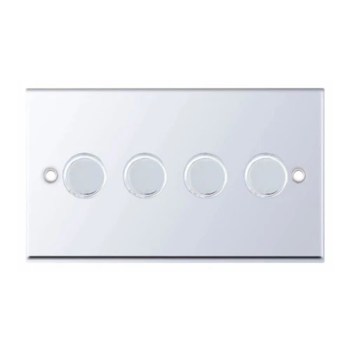 Selectric 7M-Pro Polished Chrome 4 Gang 400W 2 Way Dimmer Switch