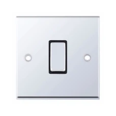 Selectric 7MPRO-507 Polished Chrome 1 Gang 10A Intermediate Switch with Black Insert