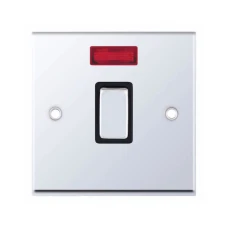 Selectric 7MPRO-516 Polished Chrome 1 Gang 20A DP Switch with Neon and Black Insert