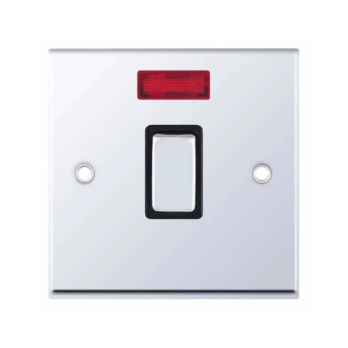 Selectric 7MPRO-516 Polished Chrome 1 Gang 20A DP Switch with Neon and Black Insert