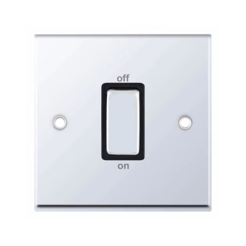 Selectric 7M-Pro Polished Chrome 1 Gang 45A DP Switch with Black Insert