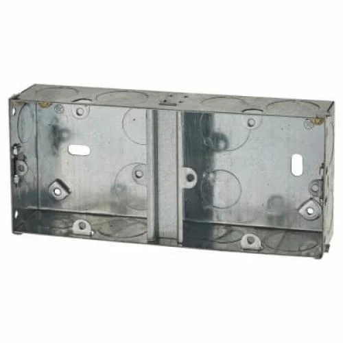 Switch/Socket Box Dual 35mm Metal