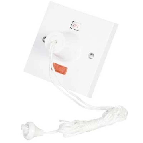 Click Scolmore Click Polar 45A DP Ceiling Pull Cord Switch with Neon White