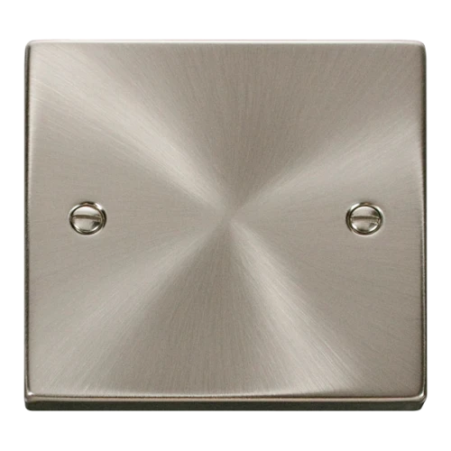 1G BLANK PLATE SATIN CHROME