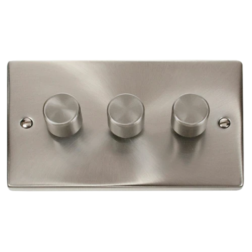 3G 2W 400W PUSH DIMMER SWITCH SATIN CHRO