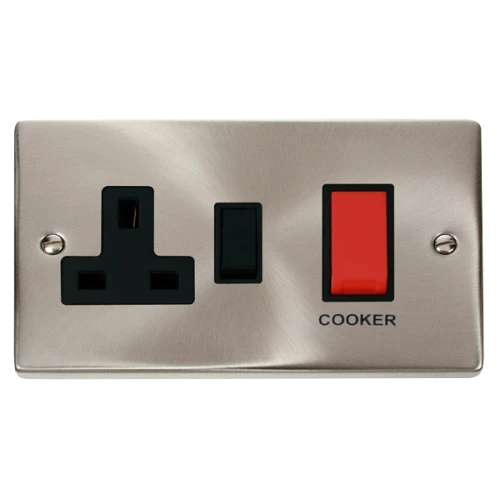 Cooker Plate with 45A DP Switch: 13A