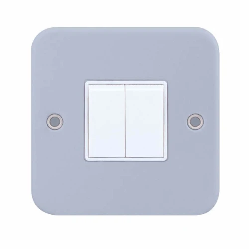 Selectric Metal Clad 2 Gang 10A 2 Way Switch