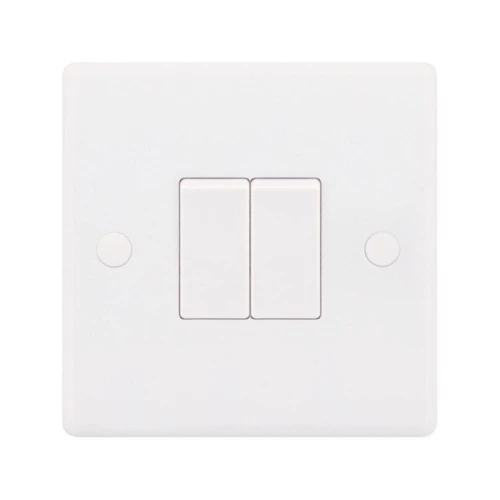 Selectric Smooth 2 Gang 10A 2 Way Switch