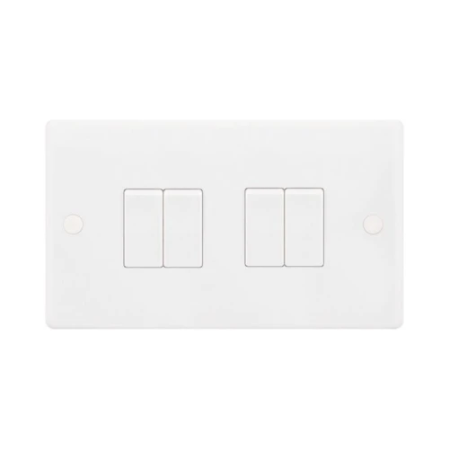 Selectric Smooth 4 Gang 10A 2 Way Switch