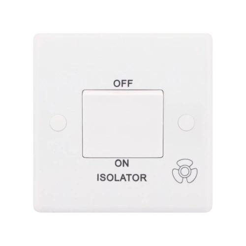 Selectric Smooth Fan Isolator Switch - 1 Gang 10A 3 Pole