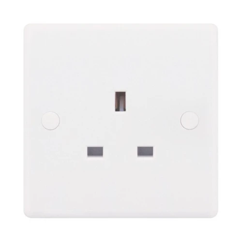 Selectric Smooth 1 Gang 13A Unswitched Socket