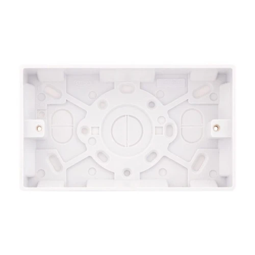 Selectric Smooth 2 Gang 47mm Surface Pattress Box