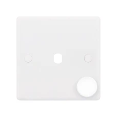Selectric Smooth 1 Gang Single Aperture Dimmer Plate with Matching Knob