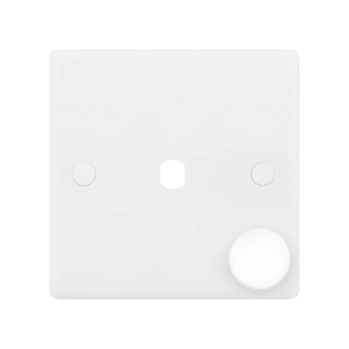 Selectric Smooth 1 Gang Single Aperture Dimmer Plate with Matching Knob