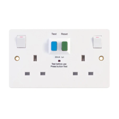 Selectric 2 Gang 13A RCD Socket DP – Passive/Latching (Switched)
